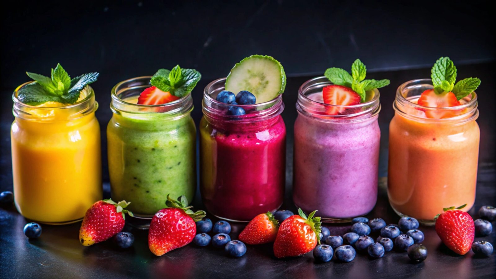 layers of berry and chia seed smoothies, colorful and healthy.